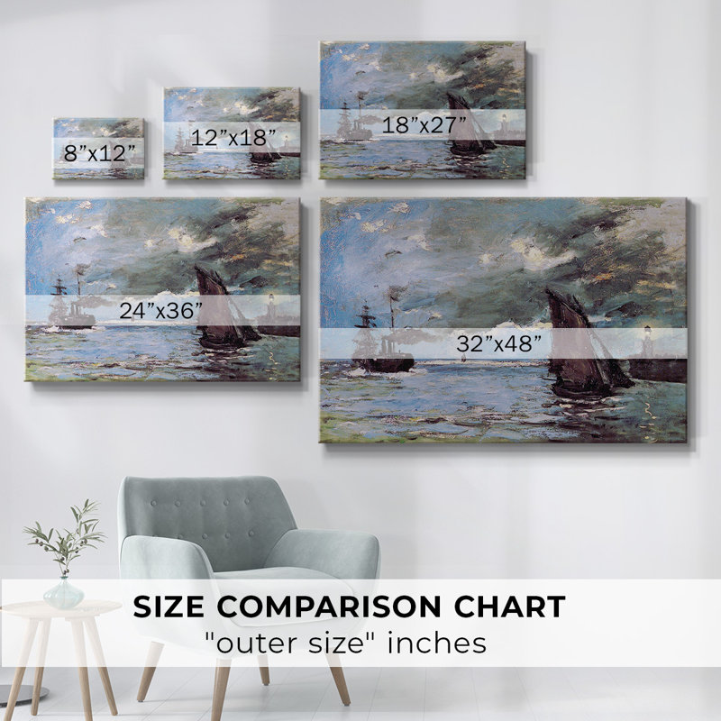 «Seascape» par Monet-Gallery, toile tendue, H 12 po x l 18 po