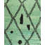 Overdyed Hand-Knotted Wool Modern-Contemporary Green Area Rug 5' 0" x 7' 7"