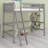 Wood Loft Bed With Ladder-1163759250