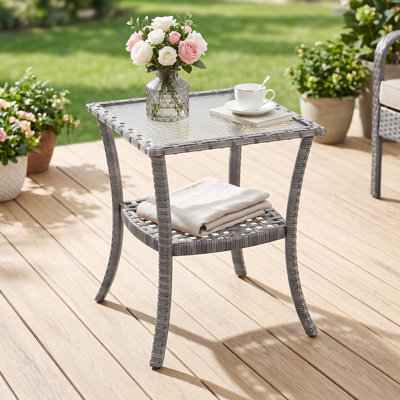 Table d'appoint extérieure H 18 po x l 18 po Houa