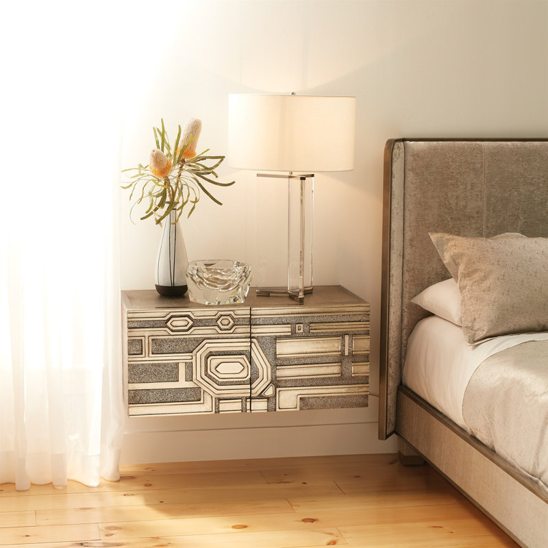 Abstract Block Cabinet-Left-Silver