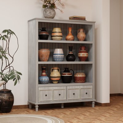 63" H 3-Tier Vertical Curio Display Case Dining Cabinet