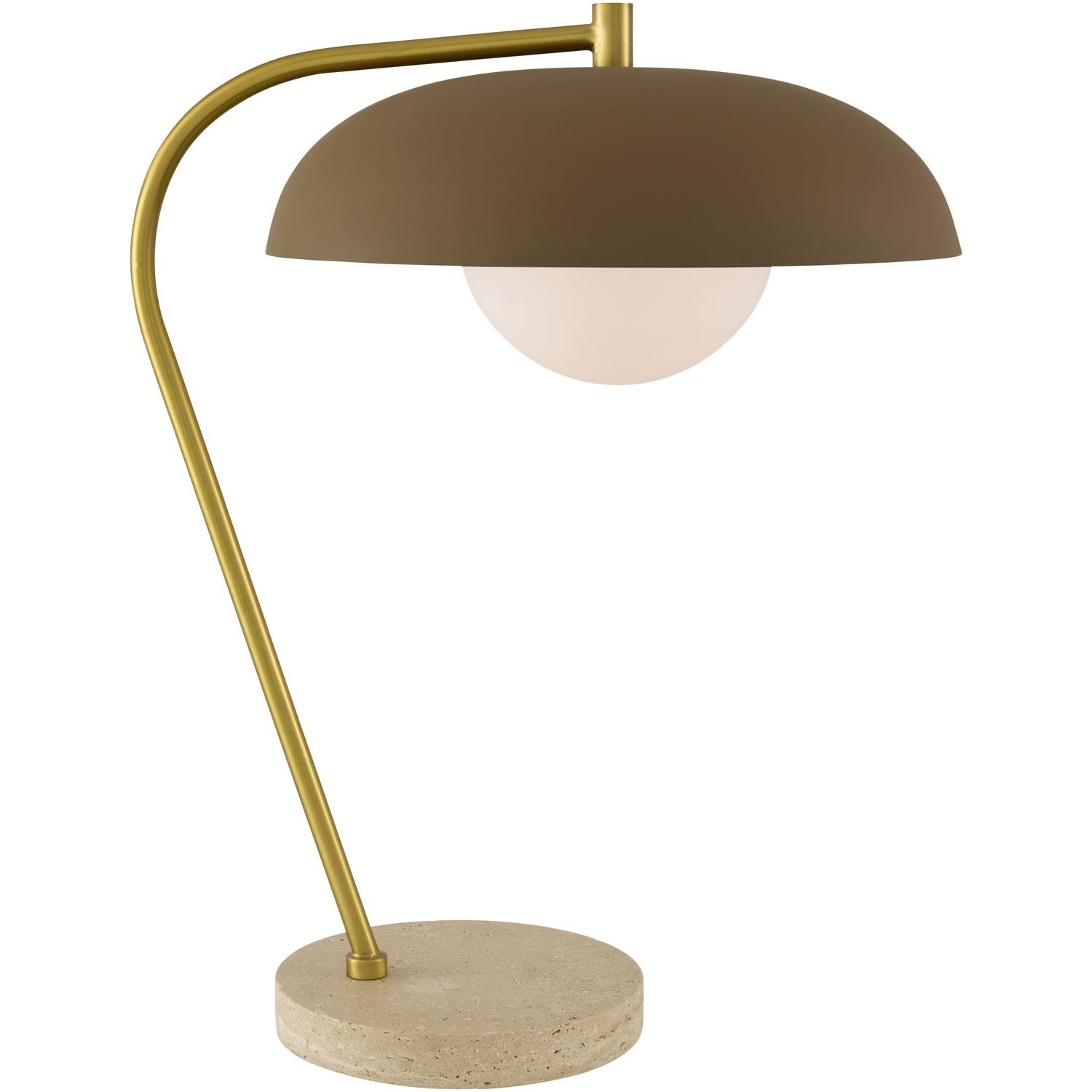 Table Lamp, Brown, Beige