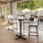 Commercial Seamless Surface Tabletop with Bar Height Crisscross Base-156453011-156453023