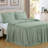 Sinclair French Country Chic Ruffle Skirt Bedspread Set-122443842-73895830