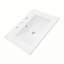 Plateau de meuble-lavabo simple blanc 24 po x 18 po avec 3 trous de robinet et trop-plein (lavabo seulement)