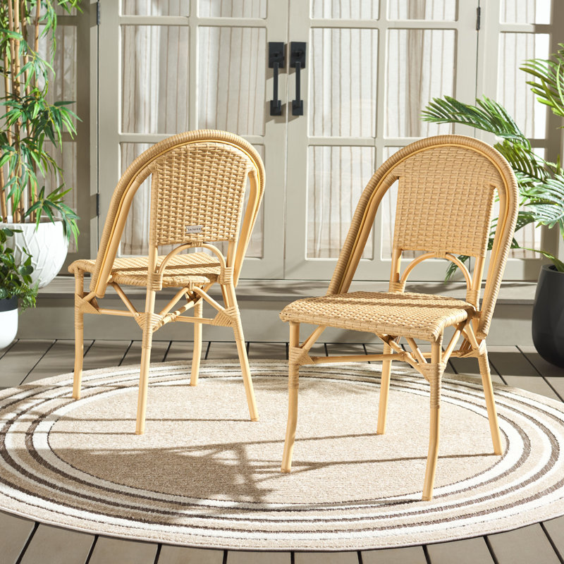 Outdoor Patio Dining Side Chair, Beige
