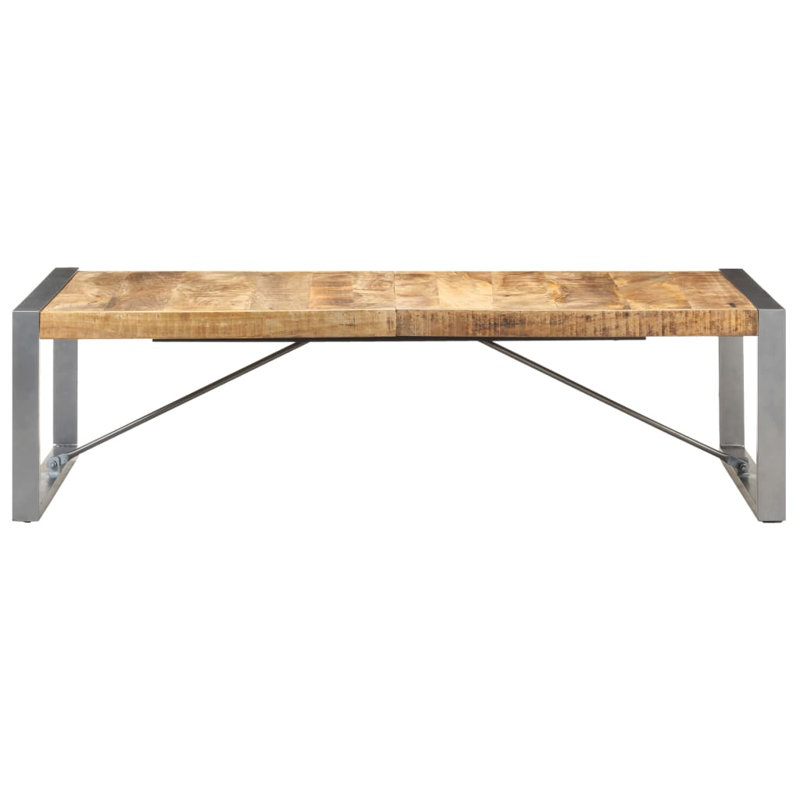 Table basse simple Cielke, H 15,7 po x l 55,1 po x L 27,6 po, Brun clair, Gris