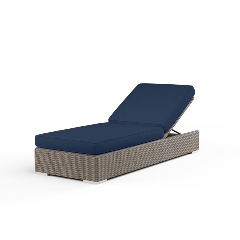 Coronado Outdoor Chaise Lounge , Sunbrella Cushion Included, Echo Midnight Sunbrella®