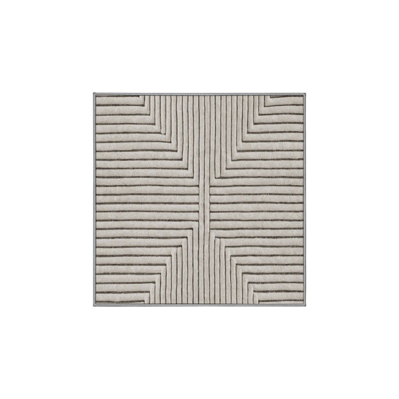 Tapis gris soyeux et moelleux, Carré 4 pi