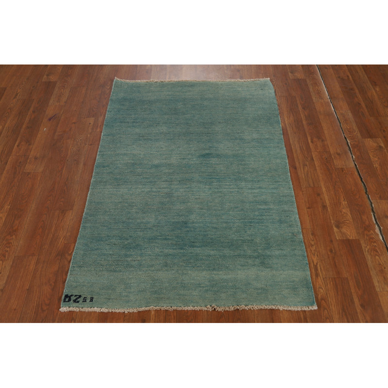 Tapis vert et bleu Gabbeh