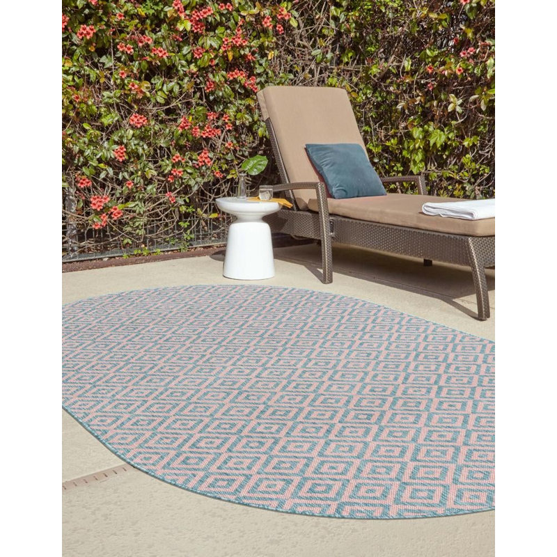 Jill Zarin Costa Rica Indoor/Outdoor Rug, Oval 5'3" x 8'
