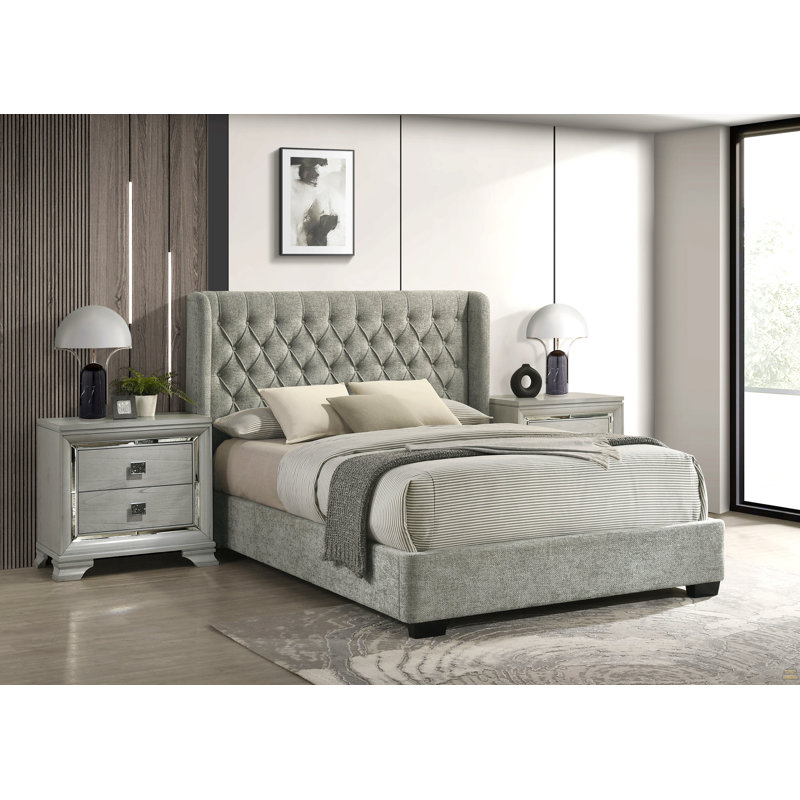 Structure de lit tapissier 1pc, Grand lit