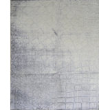 Hand-Knotted High-Quality Gray Area Rug