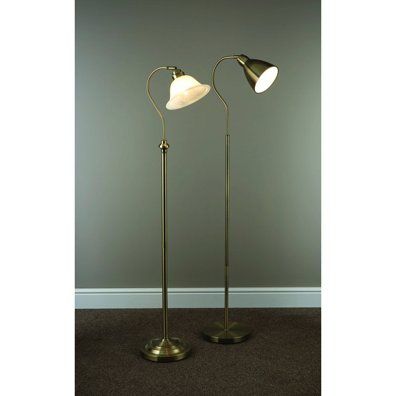 Carla 145cm Arched Floor Lamp, Antique Brass
