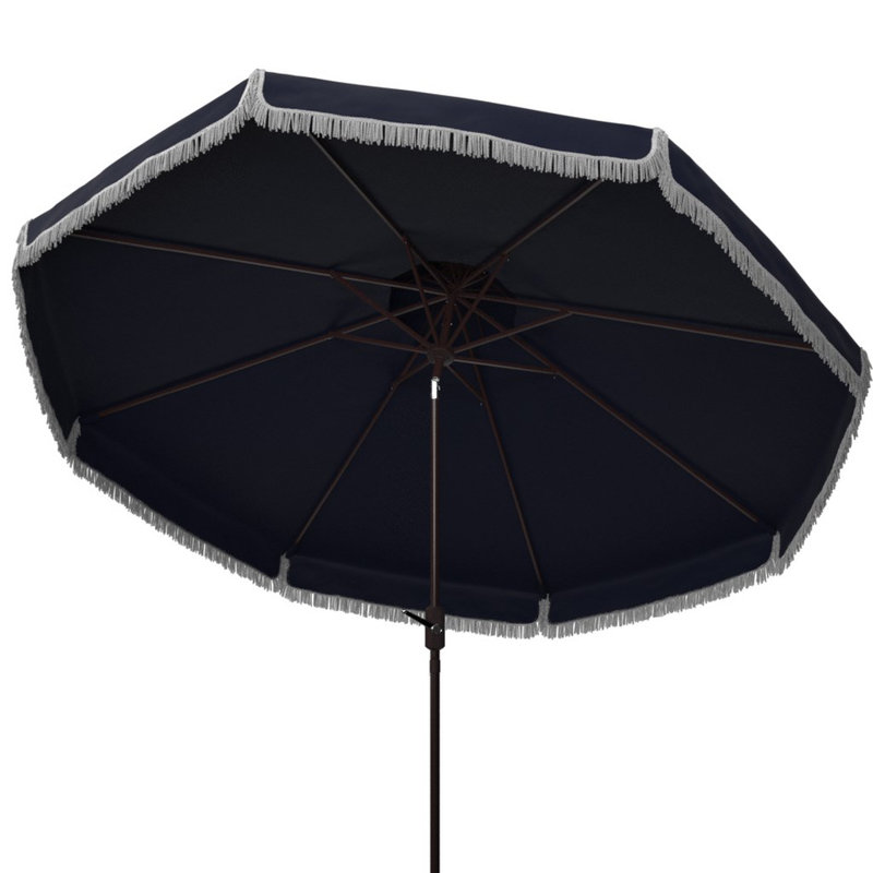 Tyler 101.18'' Beach Umbrella, Navy/White