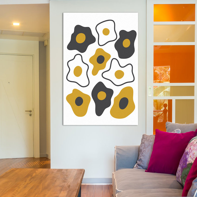« Fried eggs », impression, Toile tendue, H 40 po x l 26 po x P 1,5 po