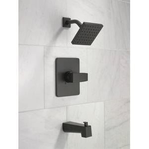 Modern Monitor 14 Series 1-handle Single Function Square Tub & Shower Trim
