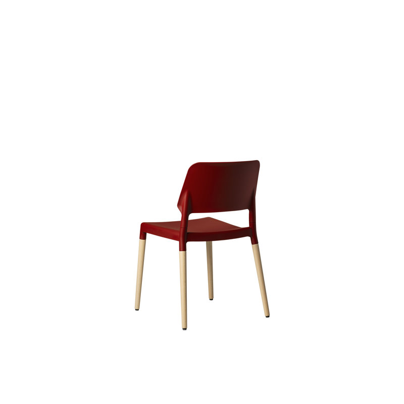 Belloch Chair, Red, Natural Beech Wood