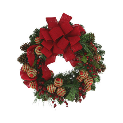Jiair Faux Evergreen 24'' Wreath