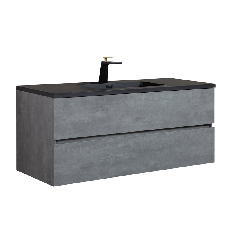 47'' Wall Mounted Single Bathroom Vanity