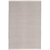 Herringbone Dove Grey Handwoven Cotton Rug