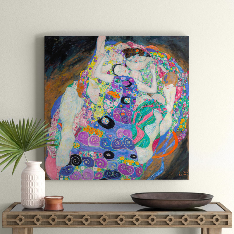 The Virgin, 1913 by Gustav Klimt - Floater Frame Painting on Canvas, 93.98 cm H x 93.98 cm W x 3.175 cm D, No Frame