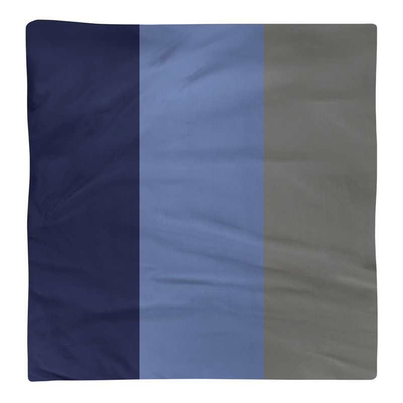 Memphis Striped Square Napkin, Basketball Navy/Basketball Blue/Basketball Gray, 22" W x 22" L, Polyester