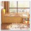 Lit de rangement en bois en forme de maison avec lumières DEL, tiroirs-757246313