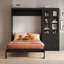 Grand lit escamotable avec armoire de rangement-132936722