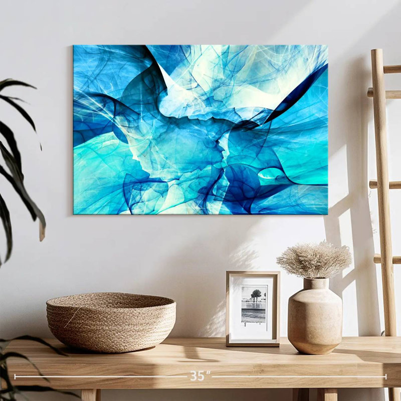 Avery Blue Blurs Abstract, 16" H x 24" W