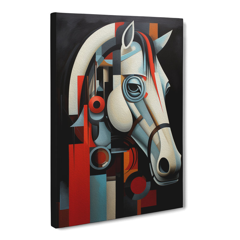 Horse Constructivism No.2 - Wrapped Canvas, 60cm H x 40cm W x 3cm D