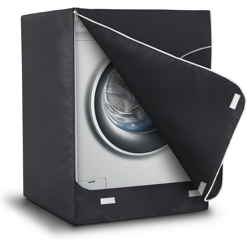 Waterproof Washer/Dryer Cover for Front Load, Black