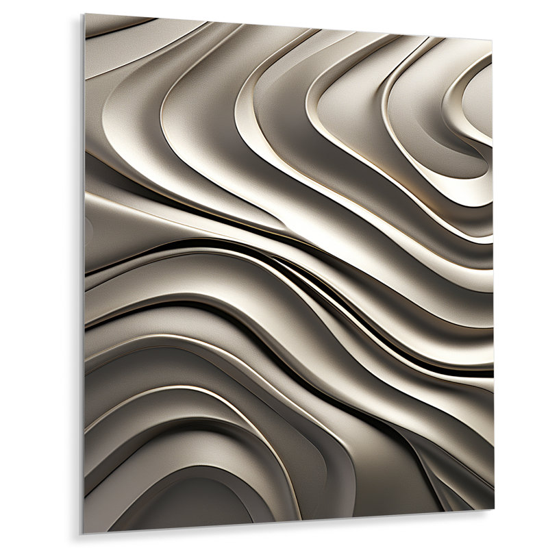«Abstract Lines In Motion II», reproduction d'art murale abstraite en métal, H 32 po x l 16 po x P 1 po