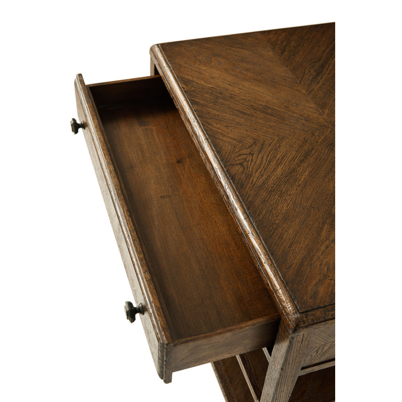 Nova 1 - Drawer Solid Wood Nightstand, Dusk Brown