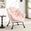 Rose, fauteuil paresseux avec, et stable, confortable, coton moelleux, utilisation de jardin moderne, flanelle douce d'accent, poche latérale, chambre à coucher