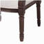 Fauteuil d'appoint traditionnel en tissu beige français et bois brun foncé
