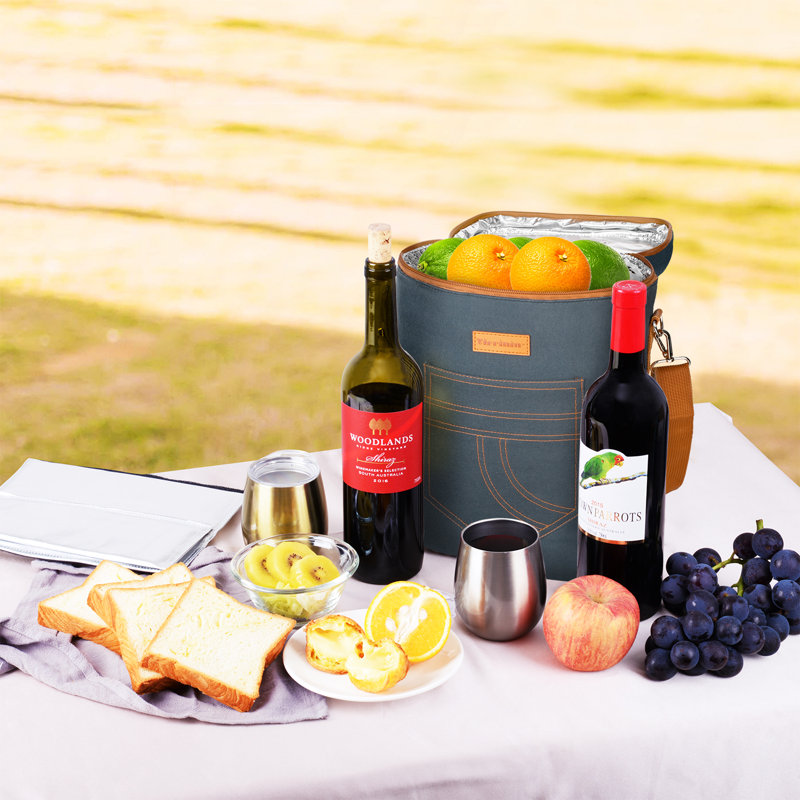 Tirrinia 4 Bottle Wine Carrier, Gray