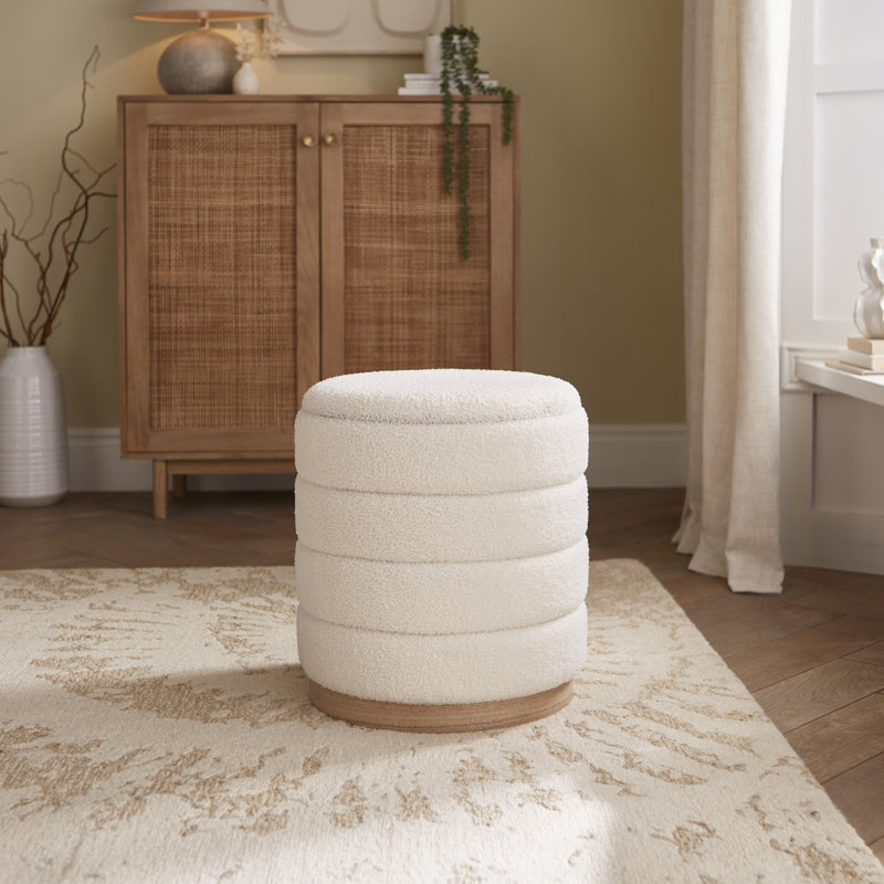 40.5cm Wide Rectangle No Pattern Pouffe Ottoman with Storage