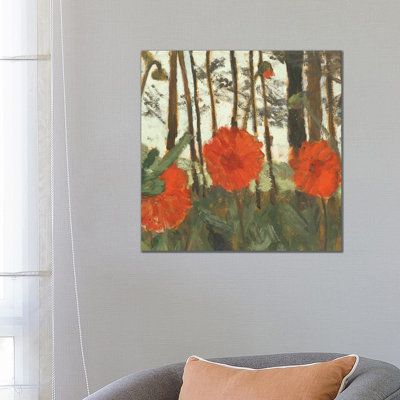 Poppies On The Edge Of A Wood by Paula Modersohn-Becker - Wrapped Canvas Painting