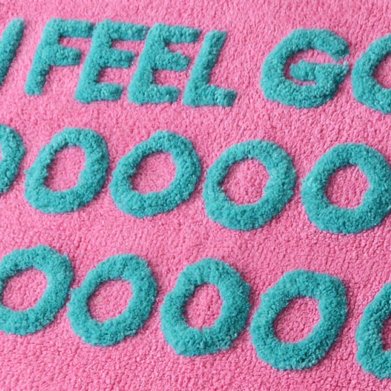 I Feel Good Slogan Rectangle Bath Mat