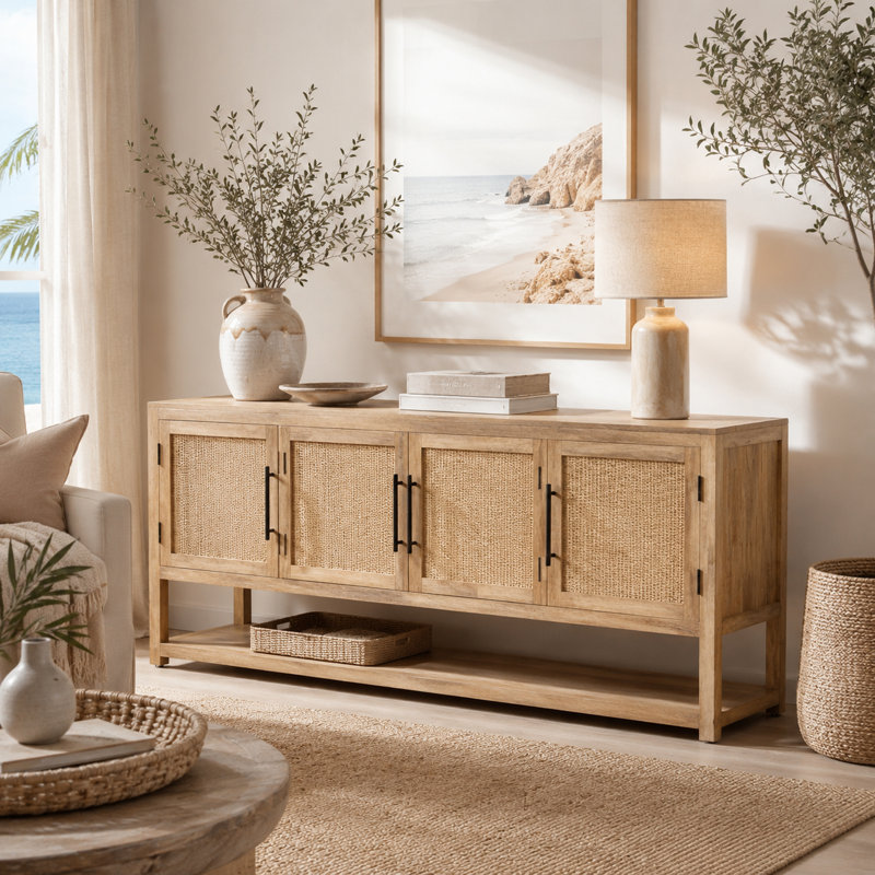 4 Door Media Credenza_Sideboard