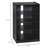 5-Tier Media Stand Cabinet With 3-Level Adjustable Shelves