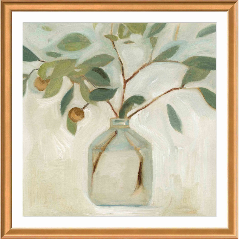 " Neutral Arrangement I " Painting Print, Antiqued Gold, 36.86" H x 36.86" W x 0.85" D