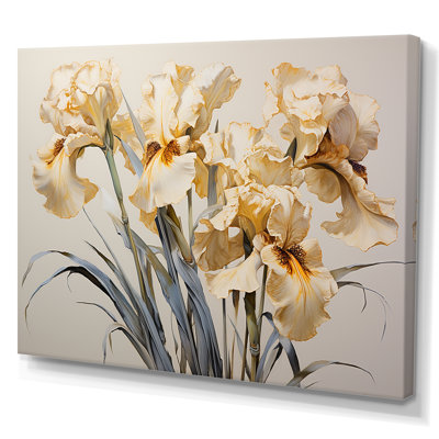 Minimalisme beige et or iris I - impression