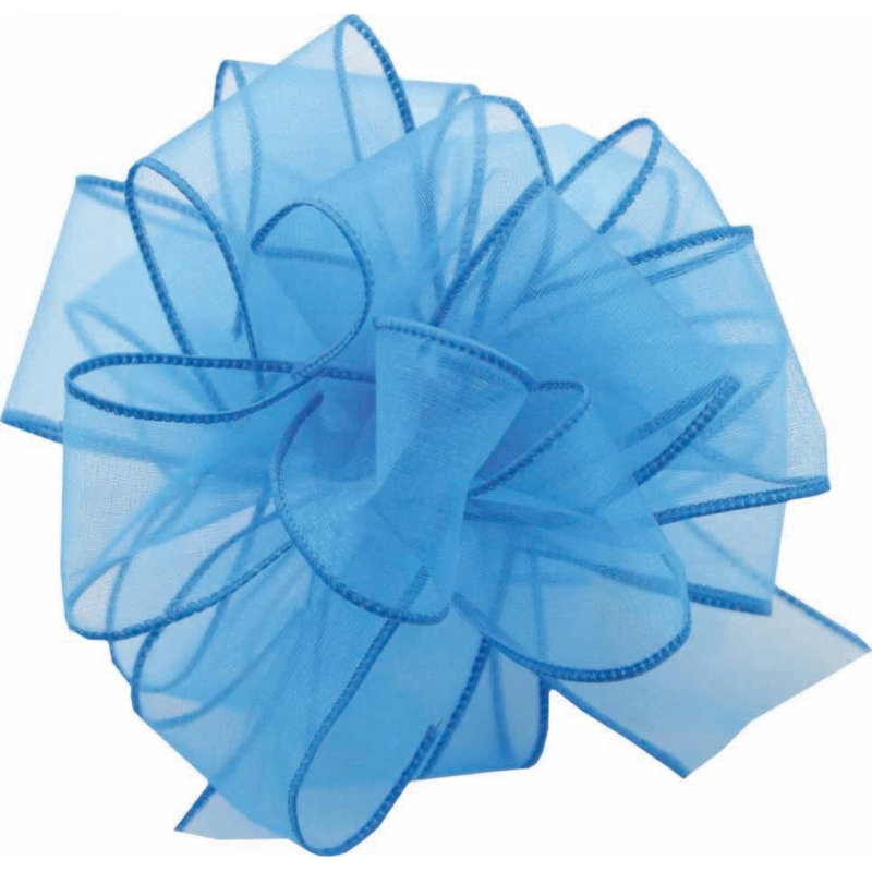 Ruban diaphane 50 fils, Turquoise