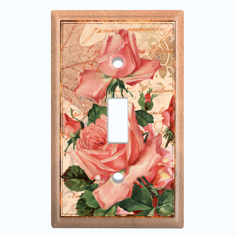 Patterned 1 - Gang Toggle Light Switch Standard Wall Plate