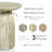 Fulcher Natural Stone 17" W Pedestal End Table with Travertine Effect-2069962498