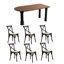 Solid wood retro creative dining table sets.