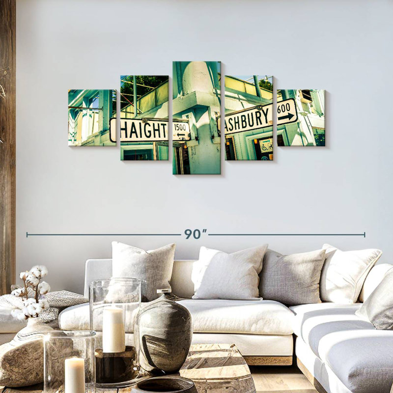 Haight Ashbury Corner Street, H 30 po x l 68 po